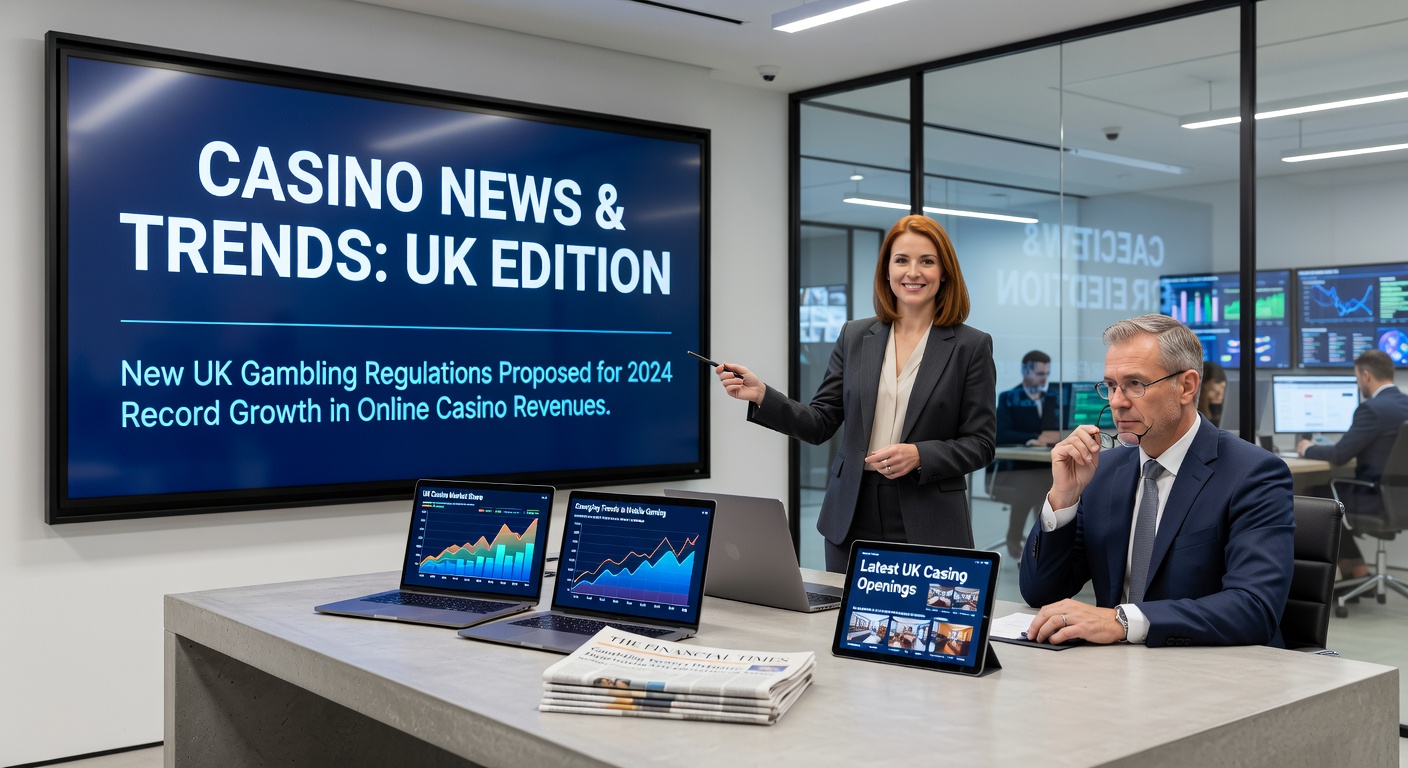 Graphic illustrating UK government departments in discussion over budget documents with gambling tax icons overlayed