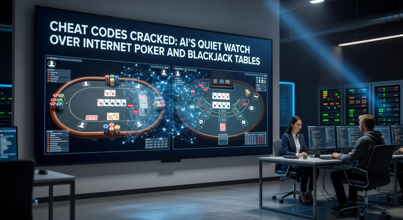 Digital AI interface scanning poker hands and player behaviors on an online gaming platform