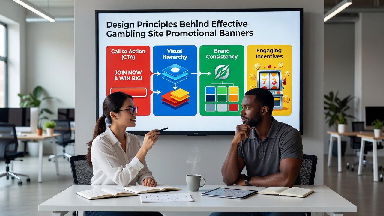 Example layout showing visual hierarchy and call-to-action placement in a gambling promotional banner