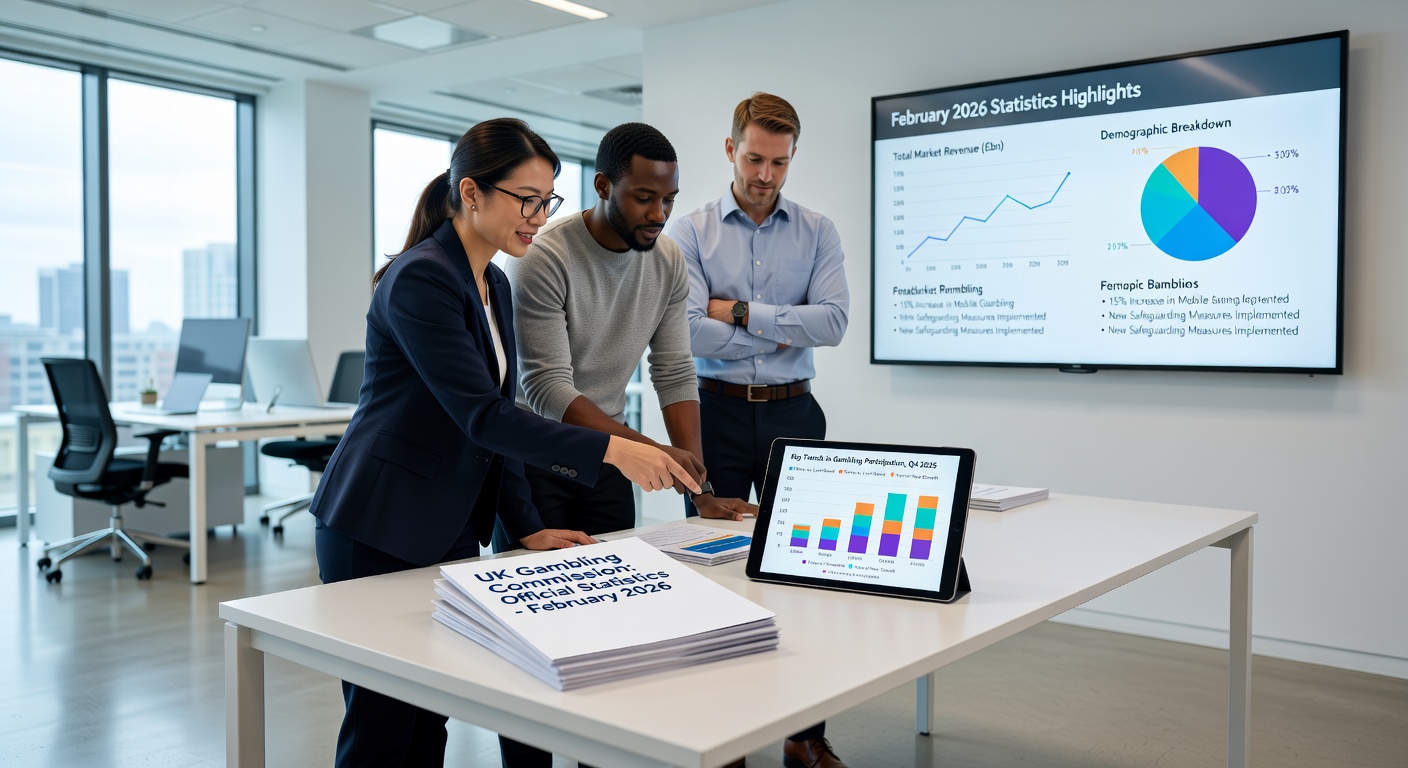 Illustration of slot machines in a bustling UK pub setting from official stats