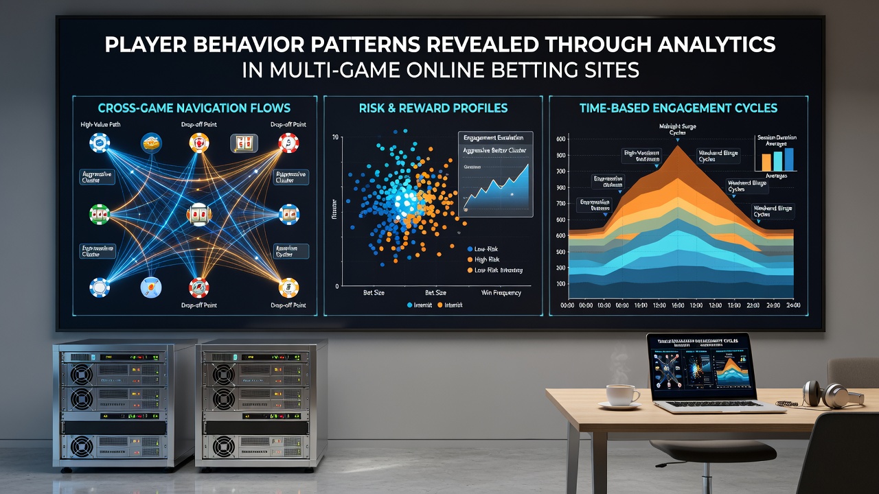 Heatmap visualization showing peak activity times and game preferences across betting platforms