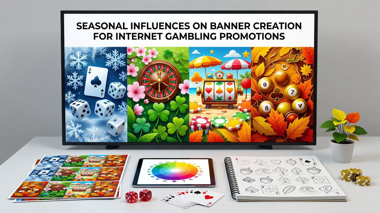 Seasonal banner design variations for online gambling promotions across different holidays and events