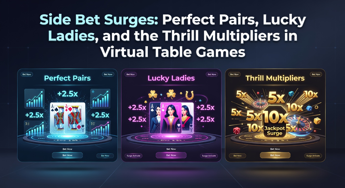 Close-up of virtual blackjack interface showing Lucky Ladies payout table with multipliers glowing in neon